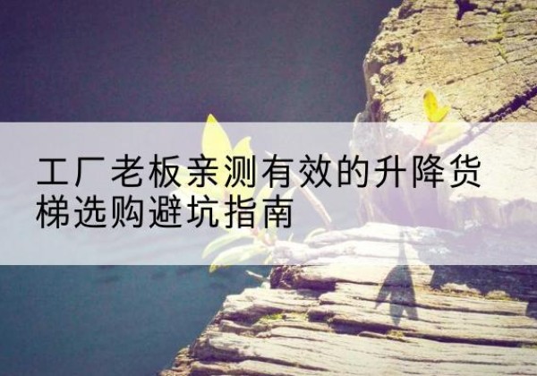 茄子河升降货梯怎么选-工厂老板亲测有效的升降货梯选购避坑指南